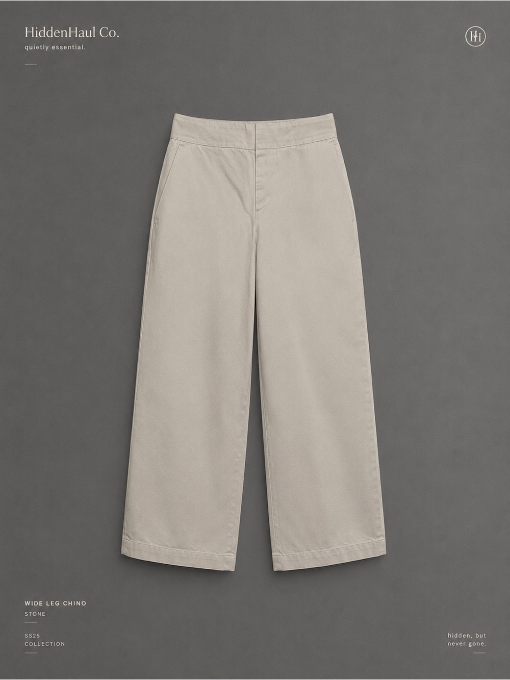 Club Monaco Wide-Leg Chino Pants in Stone